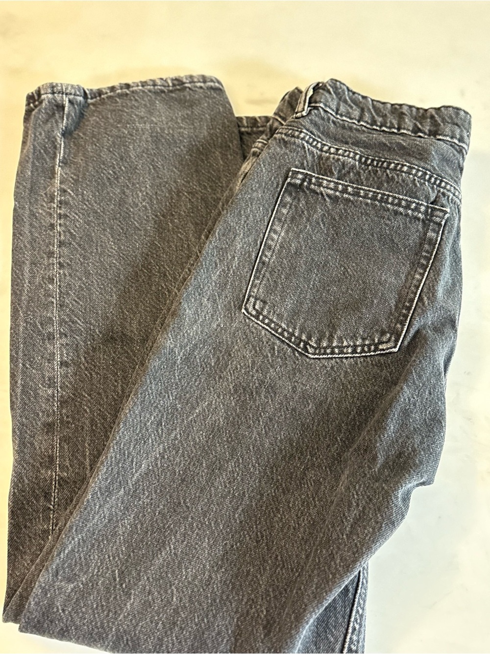 H&M Washed Black/Gray Relaxed Jeans